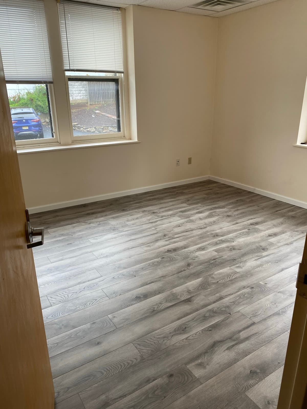 Luxury vinyl plank flooring installed in an Easton commercial space